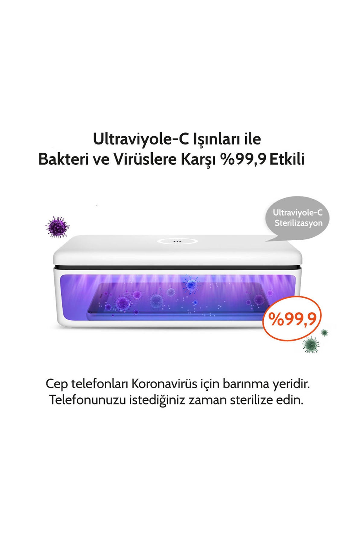 S2 Ultraviyole (UVC) Mini Sterilizasyon Kutusu