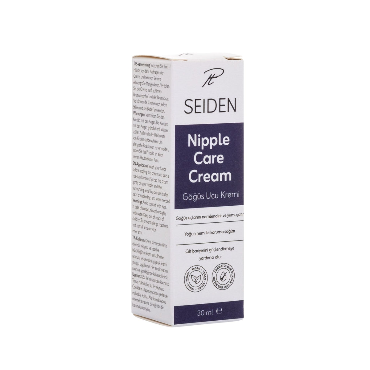 Seiden Göğüs Ucu Bakım Onarım Ve Çatlak Kremi Vegan 30ml