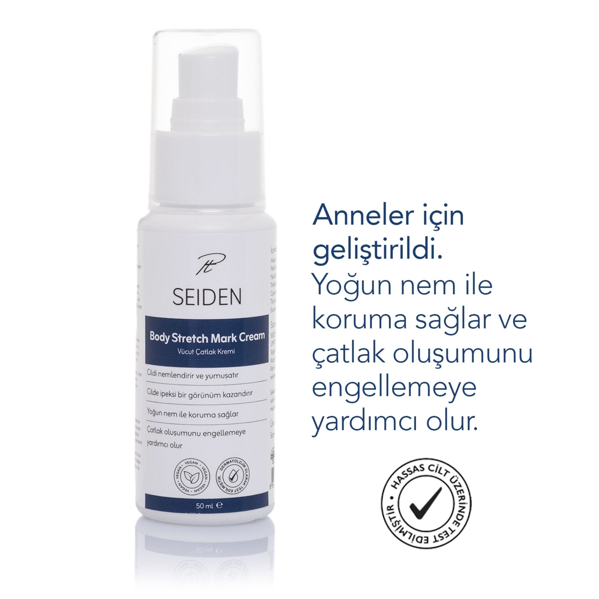 Seiden Vücut Çatlak Önleyici Doğal Bakım Kremi 50ml