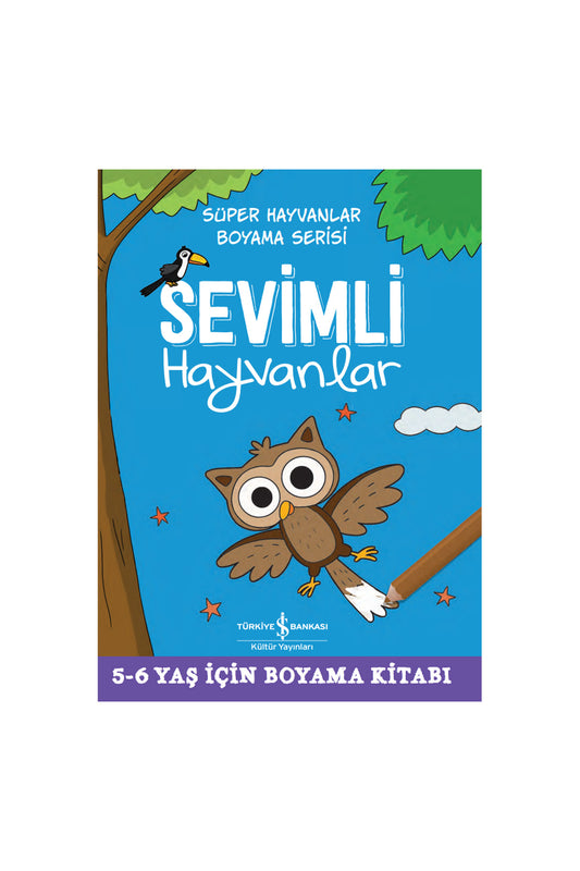 Türkiye İş Bankası Kültür Yayınları Sevimli Hayvanlar Süper Hayvanlar Boyama Serisi