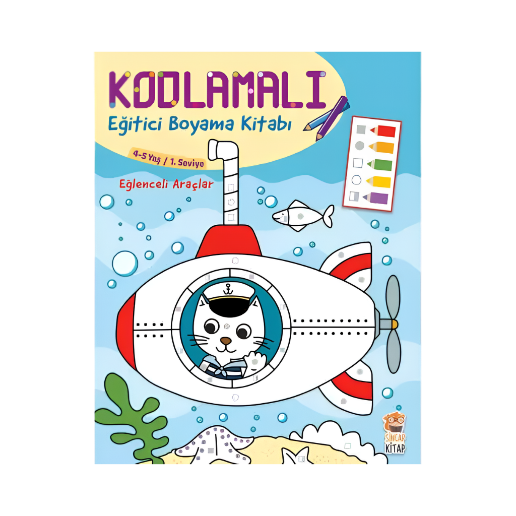 Sincap Kitap Kodlamalı Eğitici Boyama Kitabı Eğlenceli Araçlar