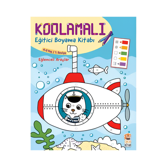 Sincap Kitap Kodlamalı Eğitici Boyama Kitabı Eğlenceli Araçlar