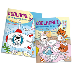 Sincap Kitap Kodlamalı Eğitici Boyama Seti (4-5 Yaş – 2 Kitap)