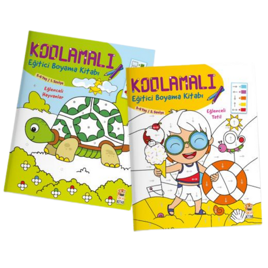 Sincap Kitap Kodlamalı Eğitici Boyama Seti (5-6 Yaş – 2 Kitap)