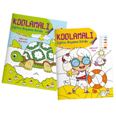 Sincap Kitap Kodlamalı Eğitici Boyama Seti (5-6 Yaş – 2 Kitap)