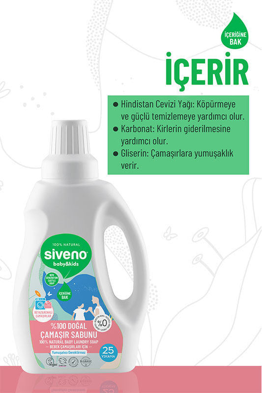 Siveno %100 Doğal Baby Konsantre Çamaşır Sabunu 750ml