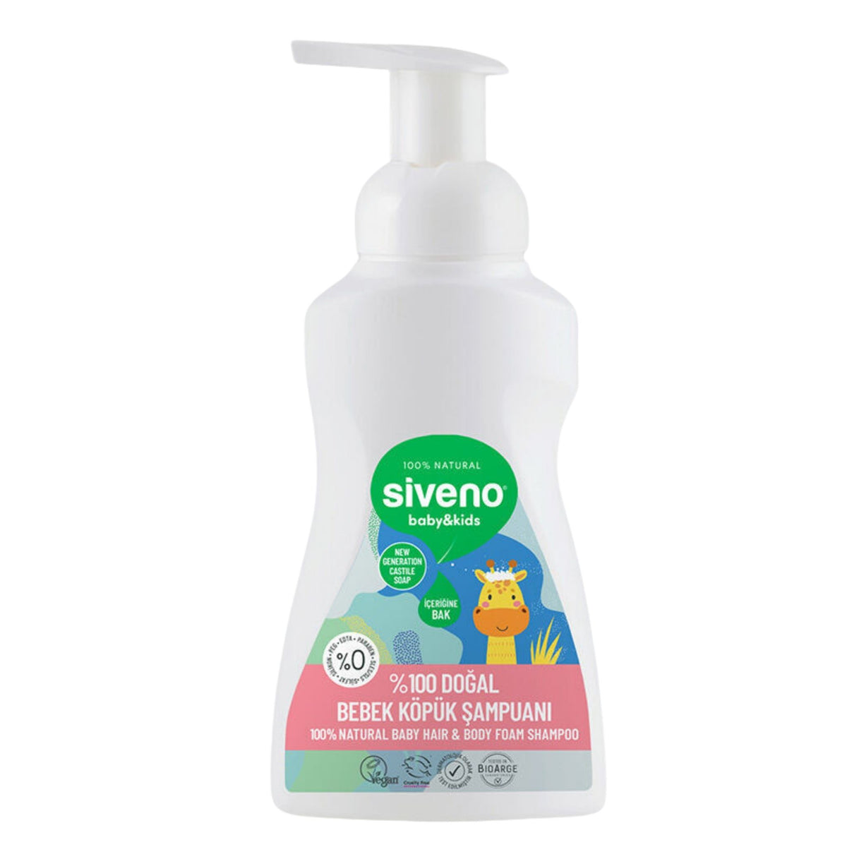 Siveno %100 Doğal Bebek Köpük Şampuan 250ml