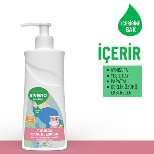 Siveno %100 Doğal Çocuk Jel Şampuan 325ml