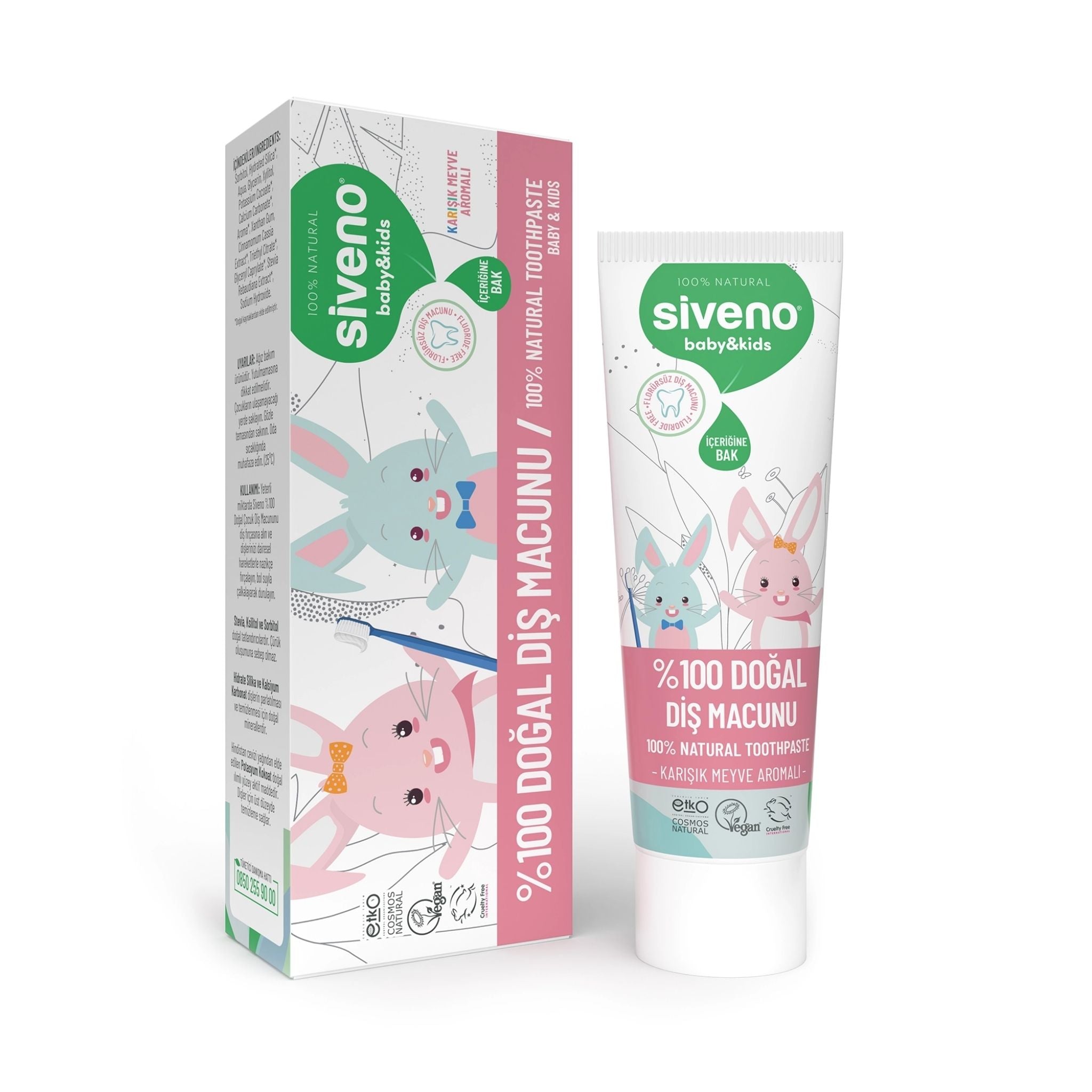 Siveno %100 Doğal Diş Macunu Baby Kids 50ml 