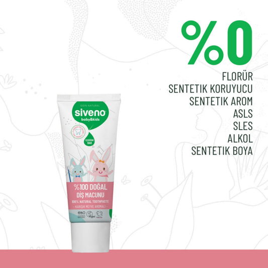 Siveno %100 Doğal Diş Macunu Baby Kids 50ml 1