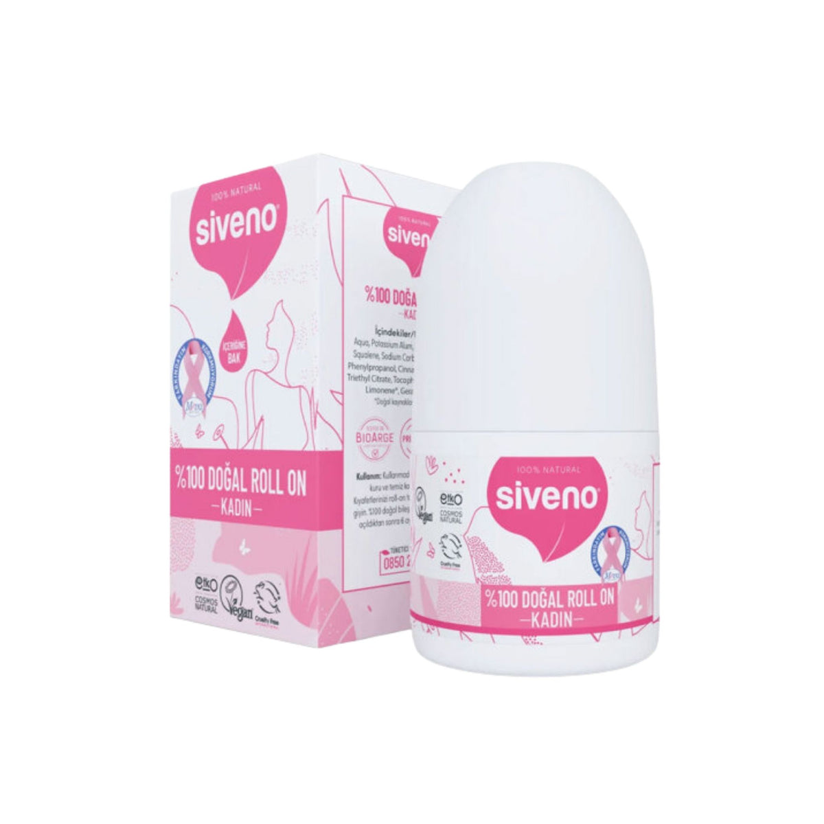 Siveno %100 Doğal Kadınlar için Roll On 50ml