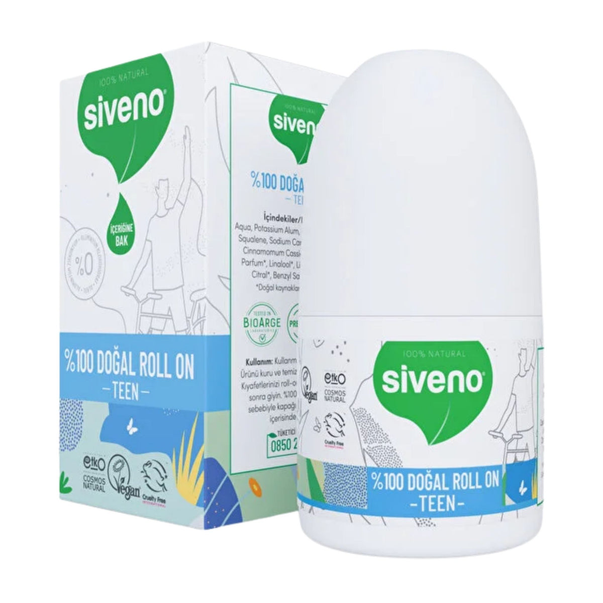 Siveno %100 Doğal Roll-On Teen Blue 50ml