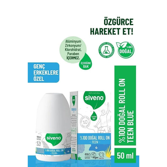 Siveno %100 Doğal Roll-On Teen Blue 50ml