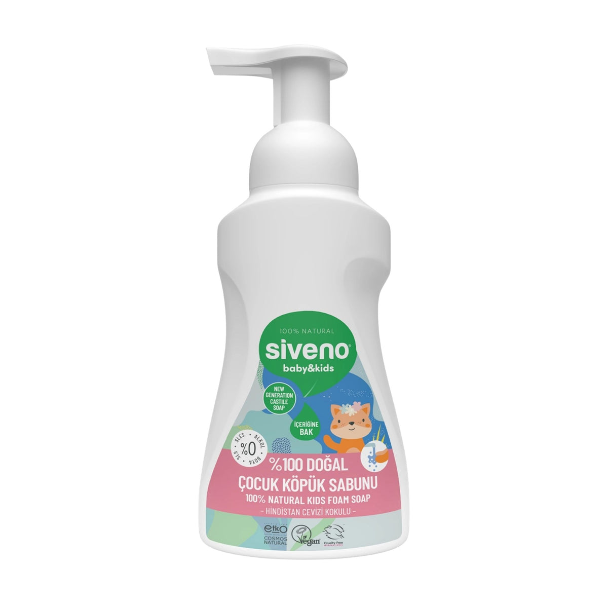Siveno %100 Doğal Zeytinyağlı Kids Köpük Sabun 250ml