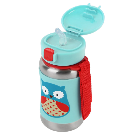 Skip Hop Pipetli Paslanmaz Çelik Suluk Baykuş 350ml