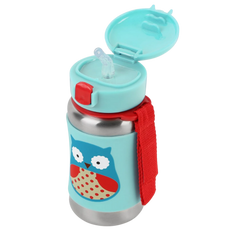 Skip Hop Pipetli Paslanmaz Çelik Suluk Baykuş 350ml
