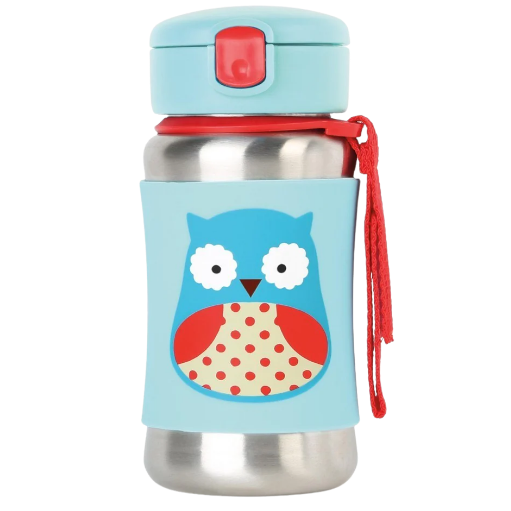 Skip Hop Pipetli Paslanmaz Çelik Suluk Baykuş 350ml