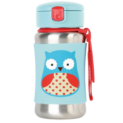 Skip Hop Pipetli Paslanmaz Çelik Suluk Baykuş 350ml