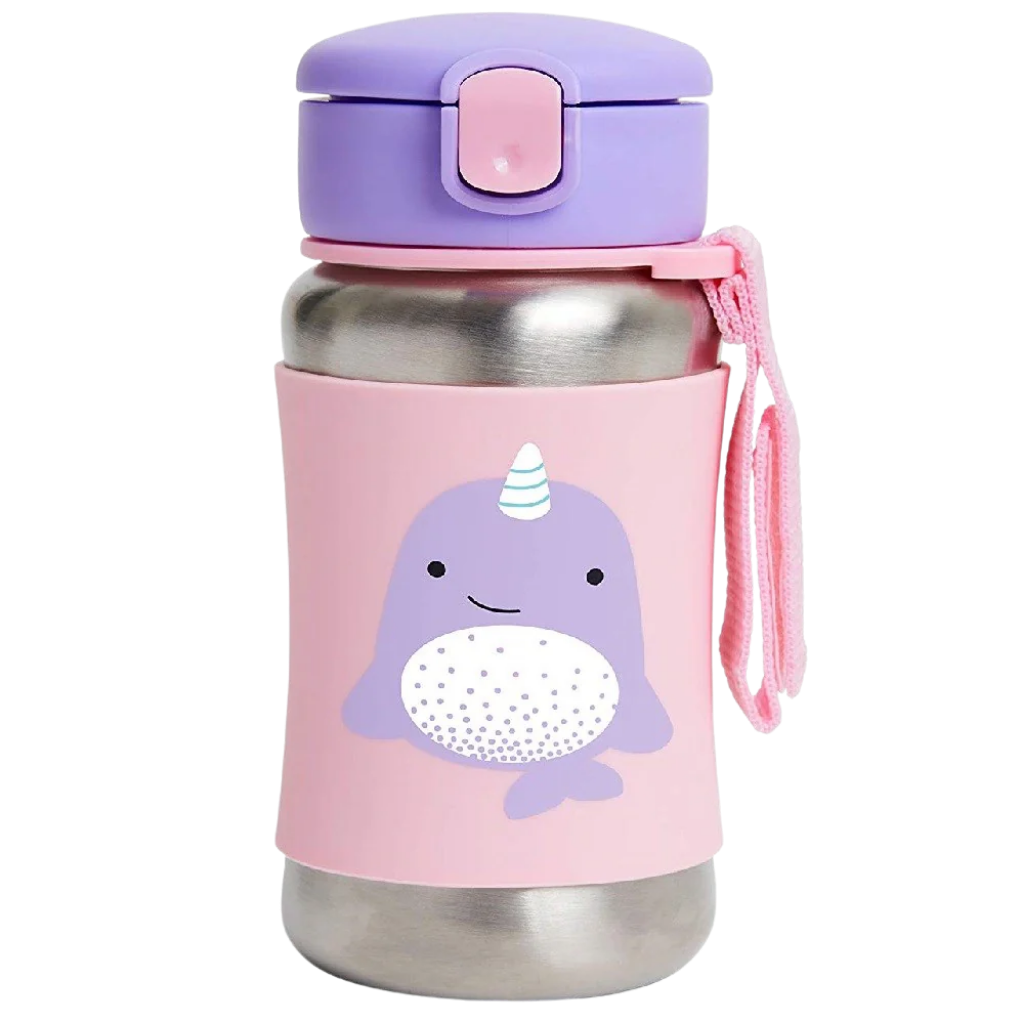 Skip Hop Pipetli Paslanmaz Çelik Suluk Narwhal 350ml