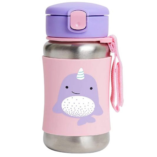 Skip Hop Pipetli Paslanmaz Çelik Suluk Narwhal 350ml