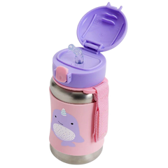 Skip Hop Pipetli Paslanmaz Çelik Suluk Narwhal 350ml