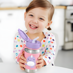 Skip Hop Pipetli Paslanmaz Çelik Suluk Narwhal 350ml