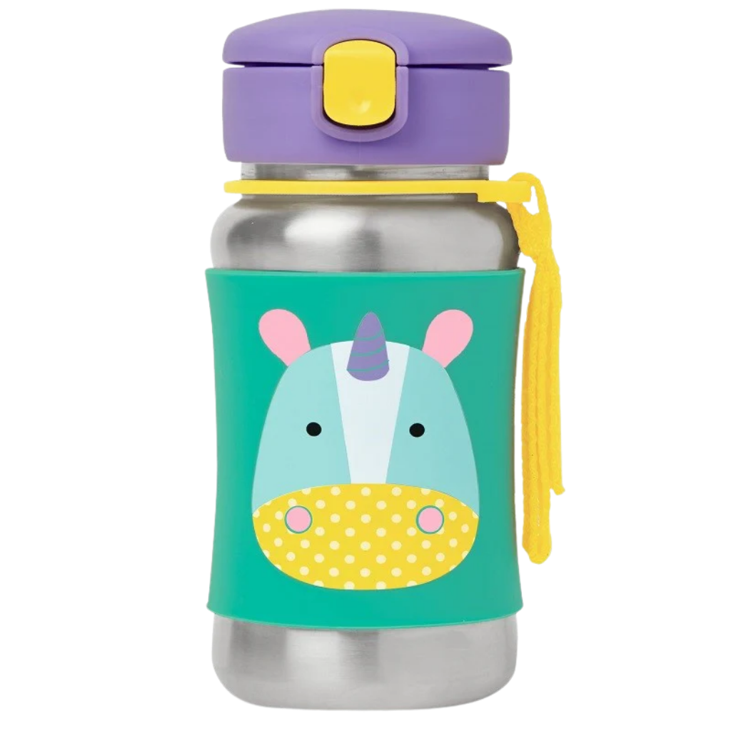 Skip Hop Pipetli Paslanmaz Çelik Suluk Unicorn 350ml - Welcome Baby