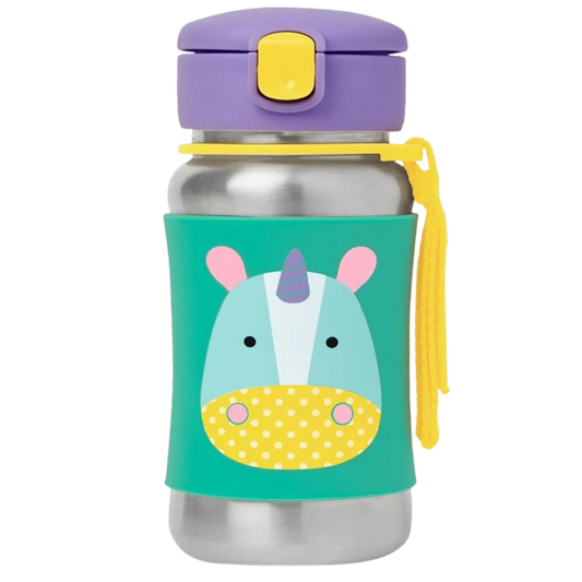 Skip Hop Pipetli Paslanmaz Çelik Suluk Unicorn 350ml - Welcome Baby
