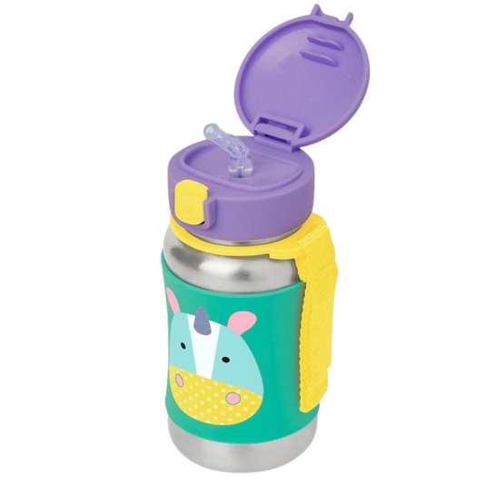 Skip Hop Pipetli Paslanmaz Çelik Suluk Unicorn 350ml - Welcome Baby