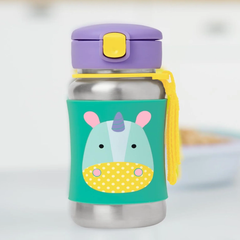 Skip Hop Pipetli Paslanmaz Çelik Suluk Unicorn 350ml - Welcome Baby