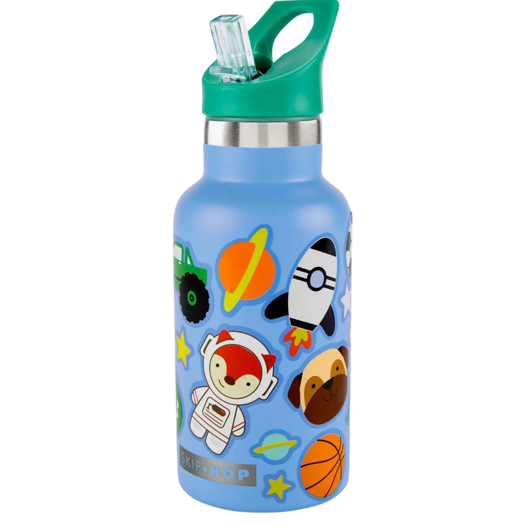 Skip Hop Spark Style Paslanmaz Çelik Stickerlı Suluk Mavi 380ml