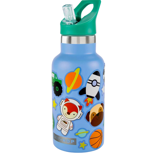 Skip Hop Spark Style Paslanmaz Çelik Stickerlı Suluk Mavi 380ml