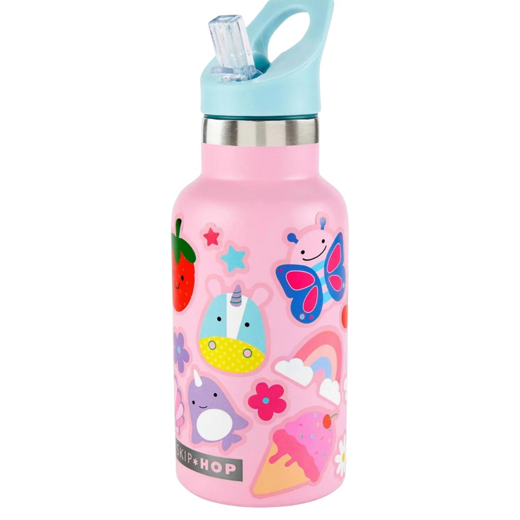 Skip Hop Spark Style Paslanmaz Çelik Stickerlı Suluk Pembe