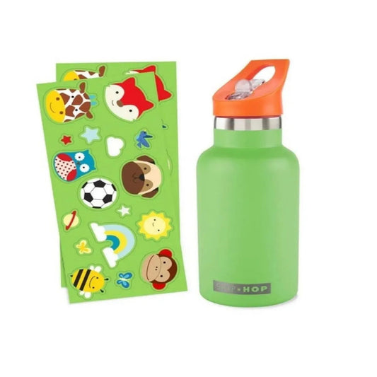 Skip Hop Spark Style Paslanmaz Çelik Stickerlı Suluk Yeşil 380ml