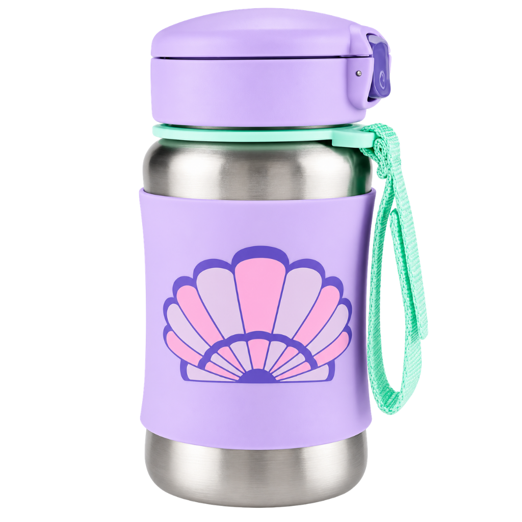 Skip Hop Spark Style Pipetli Paslanmaz Çelik Suluk Deniz Kabuğu 350ml