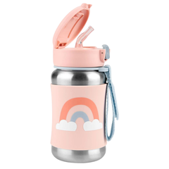 Skip Hop Spark Style Pipetli Paslanmaz Çelik Suluk Gökkuşağı 350ml