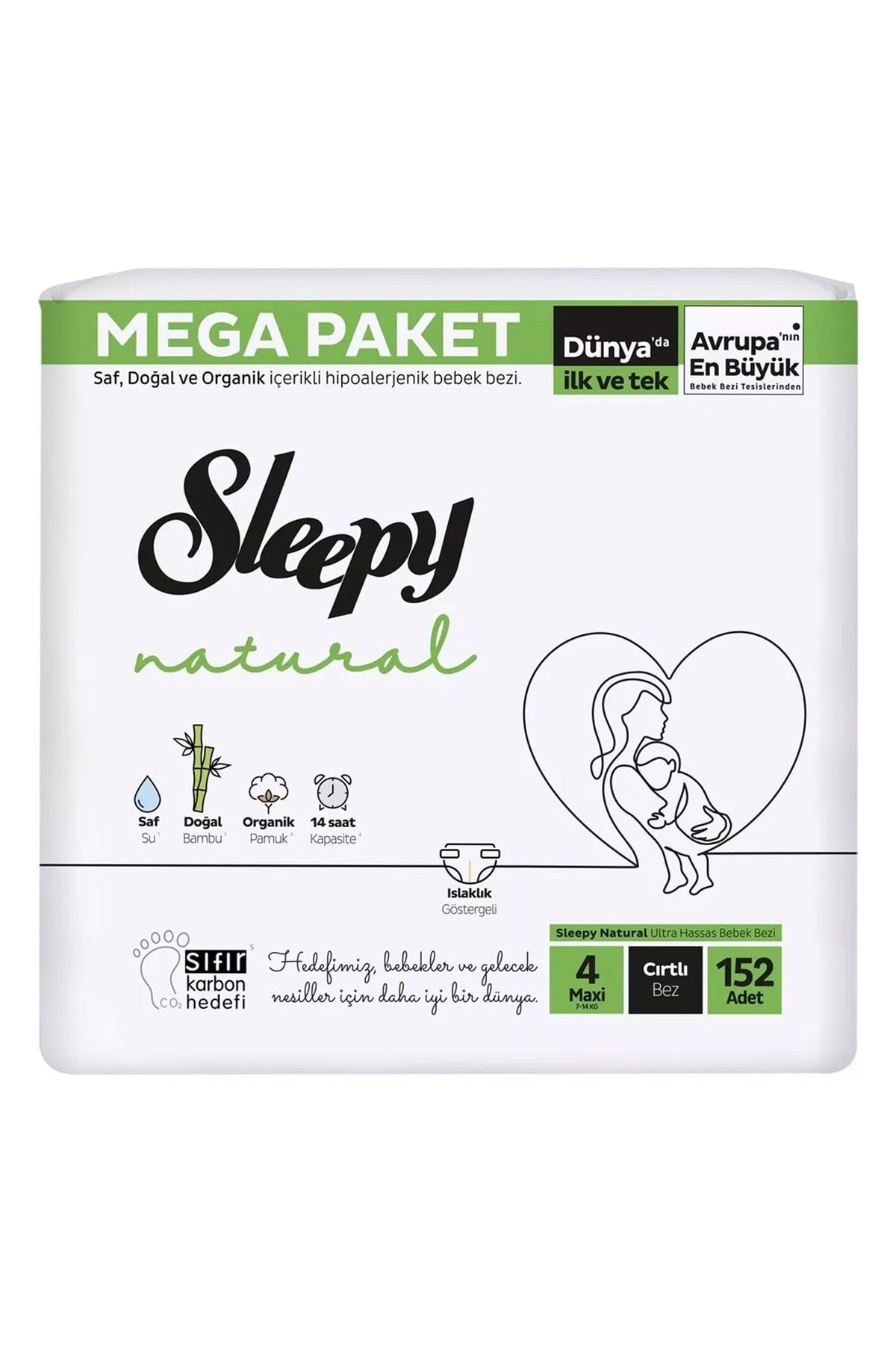 Sleepy Natural Mega Fırsat Maxi 152 ( 4 Numara )