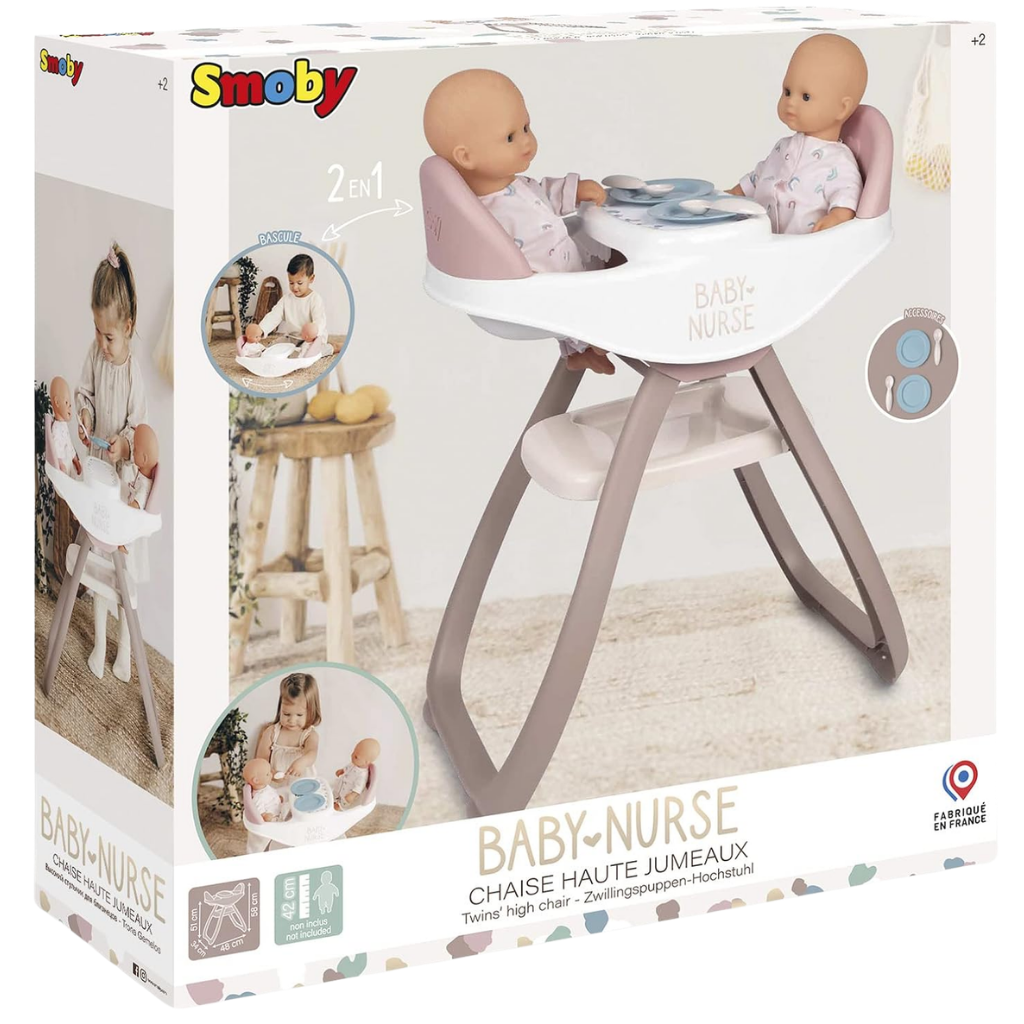 Smoby Baby Nurse İkiz Bebek Oyuncak Mama Sandalyesi
