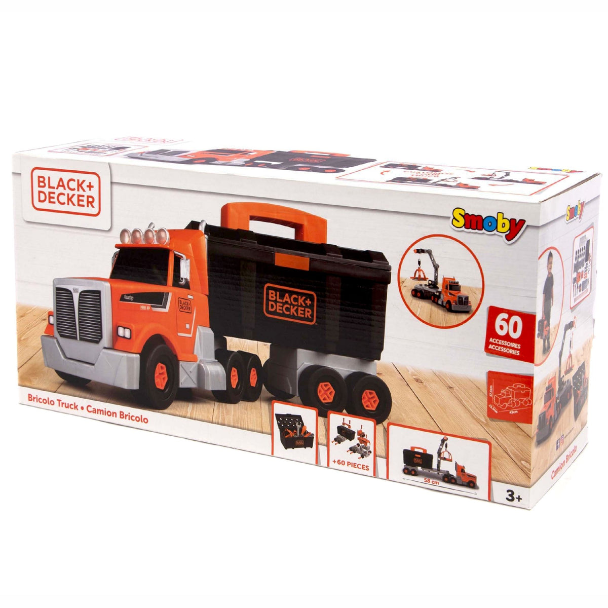 Smoby Black And Decker Bricolo Kamyonlu Alet Kutusu 60 Parça