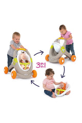Smoby Minikiss 3'in1 Bebek Arabası Oyuncağı