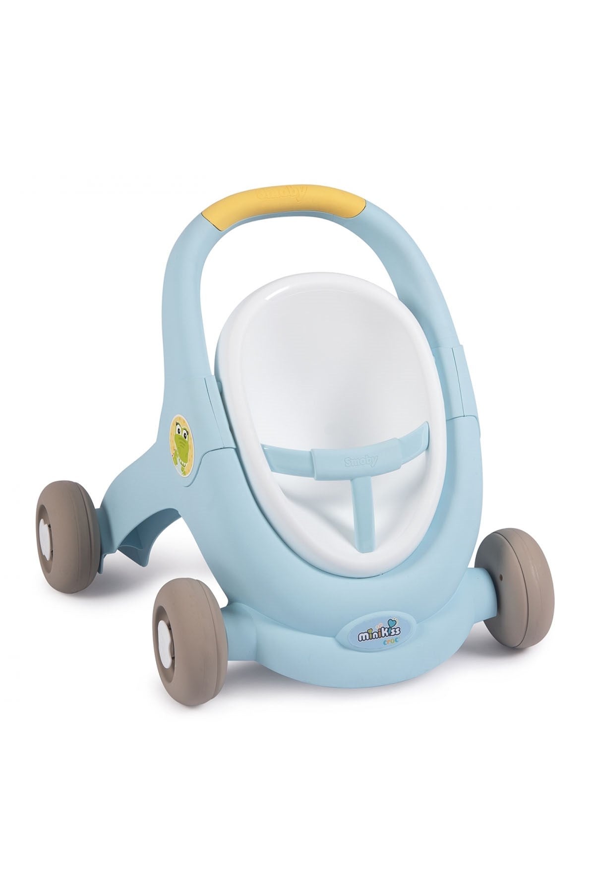 Smoby Minikiss 3'in1 Bebek Arabası Oyuncağı Mavi - Welcome Baby