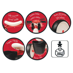 Smoby Rookie 4 Tekerlekli Bisiklet Kırmızı