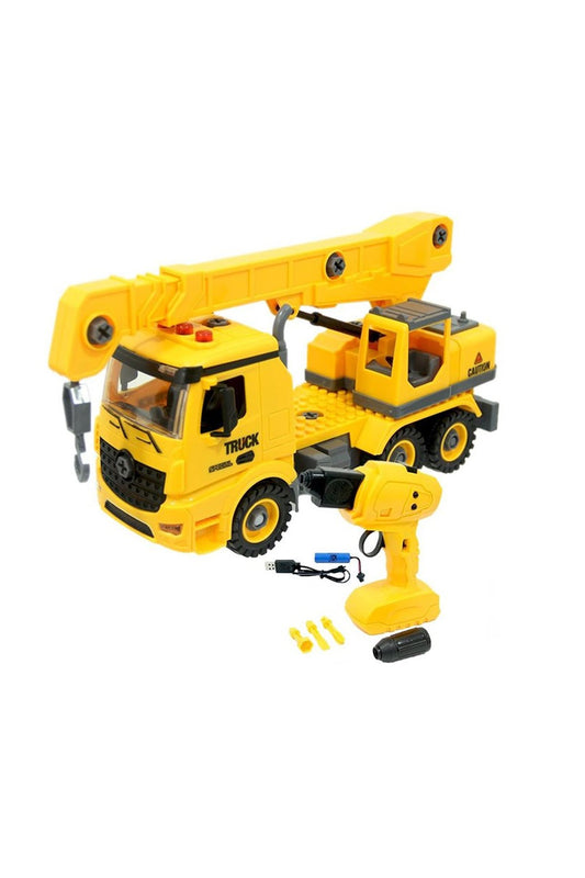 Ceren Kırtasiye Sök Tak Çöp Kamyonu İtfaiye İnşaat Seti Şarjlı Matkaplı (4 Asorti)