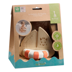 Sophie La Girafe So Pure Rubberwood Boat Banyo Oyuncağı