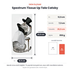 Spextrum Tissue Up Tale Catsby Peçetelik Beyaz