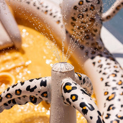Swim Essentials Beige Leopard Fıskiyeli ve Kaydıraklı Şişme Oyun Havuzu 210cm