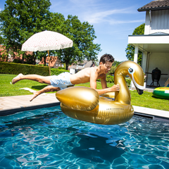 Swim Essentials Dreamscape Gold Swan Ride-on Şişme Su Oyuncağı