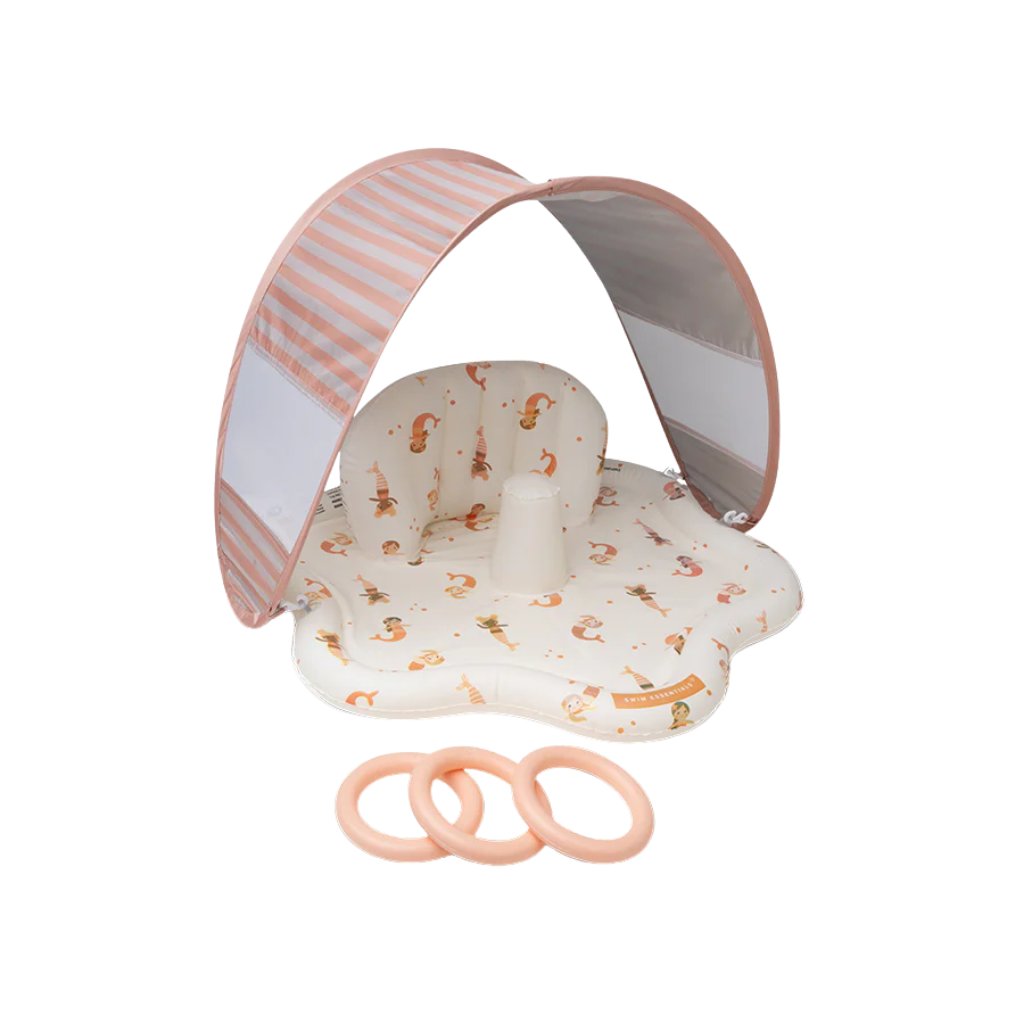 Swim Essentials Mermaid Bubbles Sırt Destekli ve Gölgelikli Bebek Oyun Matı 76cm