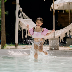 Swim Essentials Pink Flower Market Puddle Jumper Kolluklu Yüzme Yeleği 2-6 Yaş