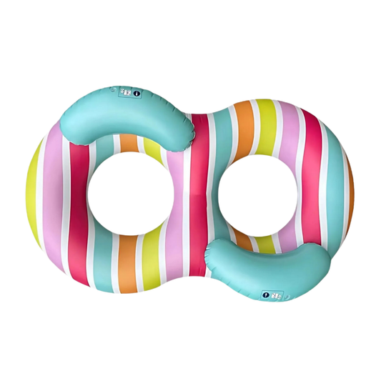 Swim Essentials Striped Rainbow 2'li Yüzme Simidi 190cm